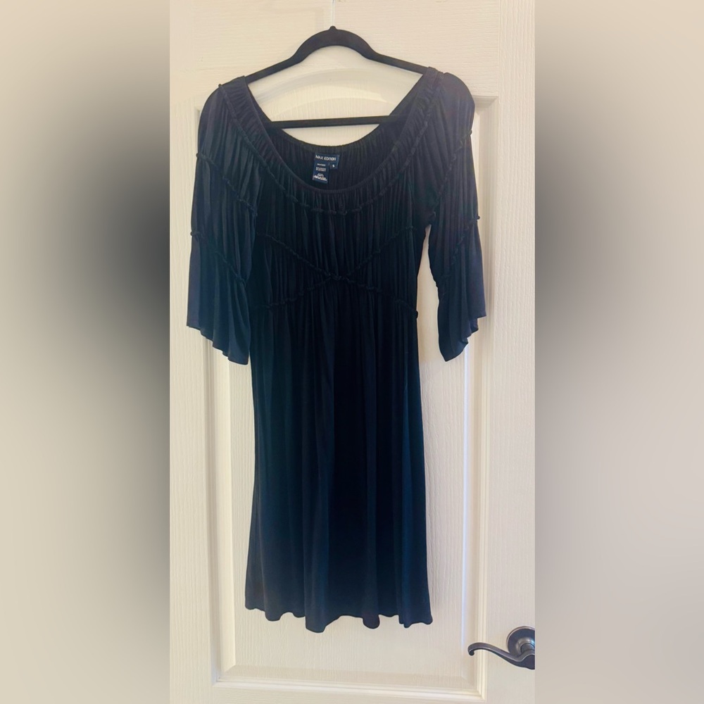 Max Edition Black Long Sleeve Dress